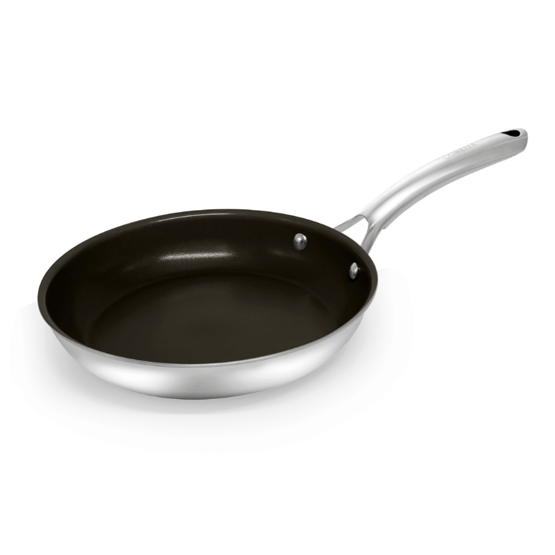 กระทะตื้น 24 ซม. NON-STICK ไร้การเคลือบ CORELLE DURANANO สีเงิน_0